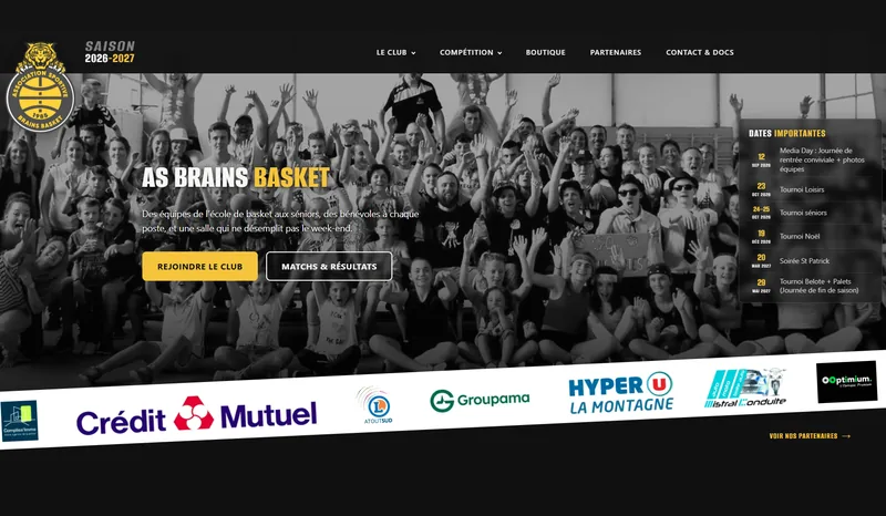 AS Brains Basket - basketball club, hero section