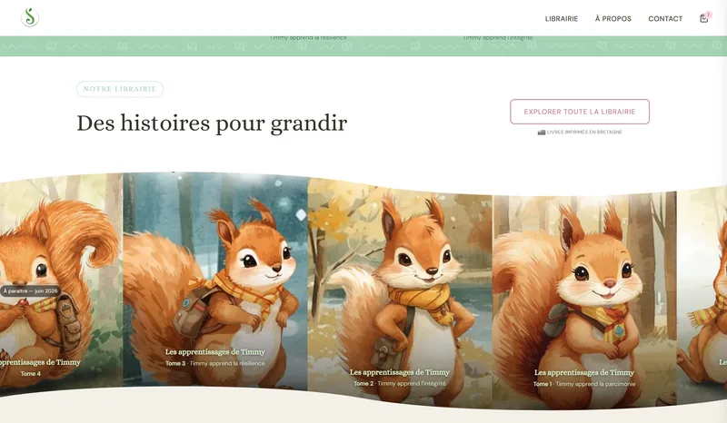 Éditions Saillard — independent children's book publisher, hero section